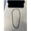 Image 1 : NEW PLATINUM PLATED 11.0MM CUBAN LINK NECKLACE, 23.5" LONG