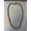 Image 2 : NEW PLATINUM PLATED 14.0MM ICED OUT CUBAN LINK NECKLACE, 19.5" LONG