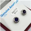 Image 2 : STERLING SILVER NATURAL AMETHYST (1.60CT) EARRINGS, W/A $420.00. AMETHYST IS THE BIRTHSTONE FOR FEBR