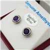 Image 3 : STERLING SILVER NATURAL AMETHYST (1.60CT) EARRINGS, W/A $420.00. AMETHYST IS THE BIRTHSTONE FOR FEBR