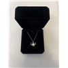 Image 1 : NEW PLATINUM PLATED 1.0CT SIMULATED DIAMOND (CZ) HEART NECKACE, ADJUSTABLE 16-18" LENGTH