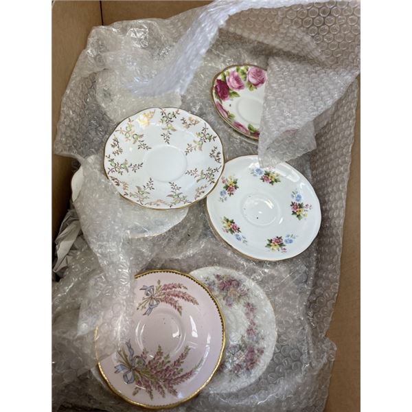 ASSORTED ANTIQUE CHINA CUPS AND SAUCERS