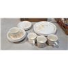 Image 3 : 2 TRAYS OF STONE DISHWARE, CANDLE HOLDERS, ETC