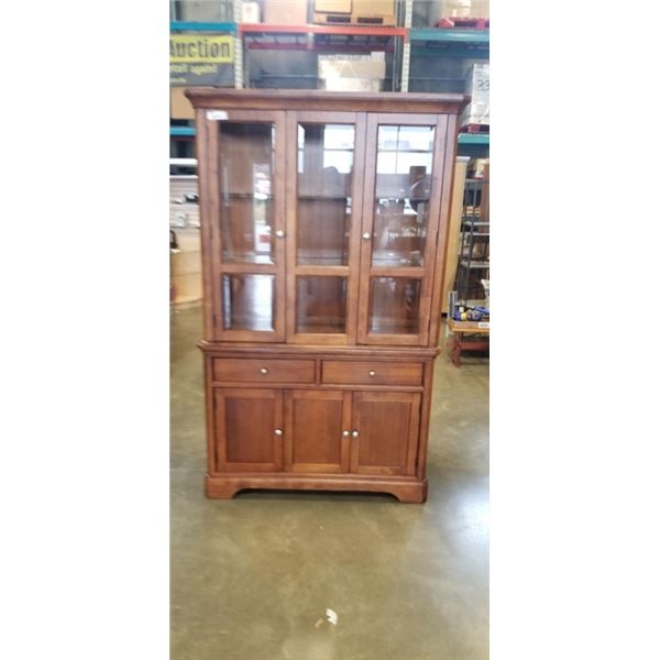 2 PIECE DINING CABINET W/ BUILT IN LIGHTS