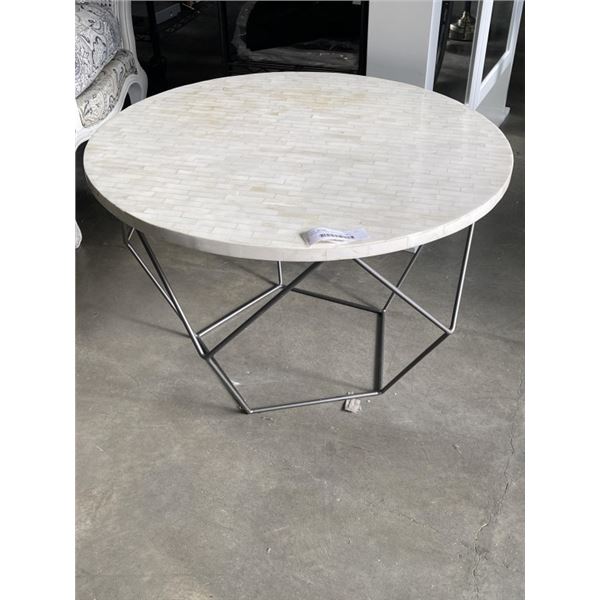MODERN STONE TOP COFFEE TABLE