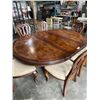 Image 3 : MAHOGANY FINISH DINING TABLE WITH 6 CHAIRS
