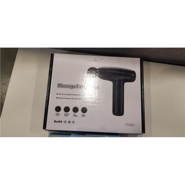 NEW MASSAGE FASCIA GUN AND 3 WIRELESS HEADPHONES
