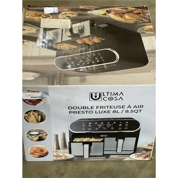 ULTIMA COSA  8.5QT DIGITAL DUAL ZONE AIR FRYER - TESTED WORKING, RETAIL $299