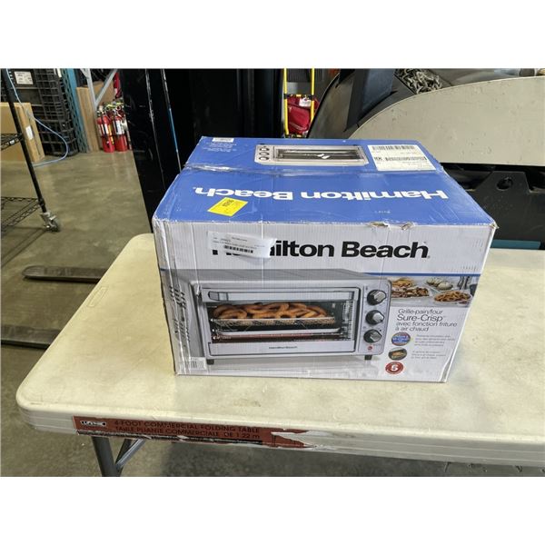 HAMILTON BEACH SURE-CRISP AIR FRYER TOASTER OVEN - TESTED WORKING, RETAIL $129