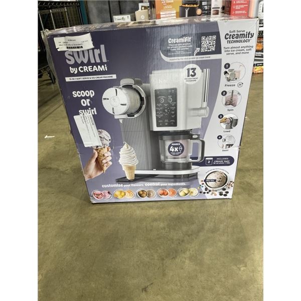 NINJA CREAMI SWIRL ICE CREAM MAKER - TESTED WORKING, RETAIL $429