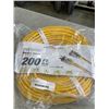 Image 1 : AS NEW 200FT INDOOR OUTDOOR 3 WIRE GROUNDED HEAVY DUTY LIGHTED EXTENSION CORD, YELLOW, 12AWG