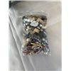 Image 4 : 2 BAGS LARGE AND SMALL MISC JEWELRY AND PART, WATCHES, CHAINS ETC