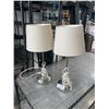 Image 1 : PAIR OF CHROME TABLE LAMPS