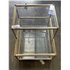 Image 2 : BRASS AND GLASS 2 TIER END TABLE