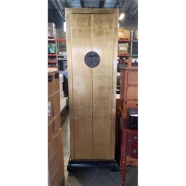 CHINTZ & COMPANY 2 DOOR WEDDING CABINET, 29X23X86 INCH RETAIL $1898