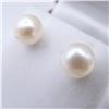 Image 2 : 14KT YELLOW GOLD FRESHWATER PEARL 8X8MM EARRINGS, W/A $875.00.