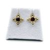 Image 1 : GOLD PLATED STERLING SILVER NATURAL GARNET (0.75CT) EARRINGS, RETAIL $700.00.