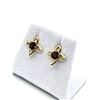 Image 2 : GOLD PLATED STERLING SILVER NATURAL GARNET (0.75CT) EARRINGS, RETAIL $700.00.
