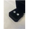 Image 2 : NEW S925 3.0CT EACH SIMULATED DIAMOND (CZ) STUD EARRINGS, MOUNTED IN 925 STERLING SILVER W/ WHITE GO