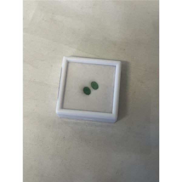 1.0CT NATURAL EMERALDS, UNTREATED, 4.2*6.0MM AND 4.5*5.9MM