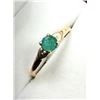 Image 3 : 10KT YELLOW GOLD NATURAL EMARALD (0.30CT) RING, SIZE 6, W/A $1200.00.