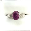 Image 1 : STERLING SILVER NATURAL RUBY (1.40CT) RING, SIZE 7, W/A $585.00. RUBY IS THE BIRTHSTONE FOR JULY.