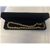 Image 1 : NEW 14K GOLD PLATED 8.0MM ROPE NECKLACE, ADJUSTABLE 17-18.5"