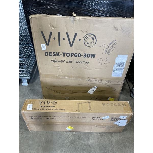 WHITE ELECTRIC 60 X 30 SIT TO STAND DSK WITH WHITE ELECTRIC SINGLE MOTOR FRAME