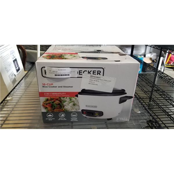 BLACK AND DECKER 16-CUP RICE COOKER - TESTED WORKING
