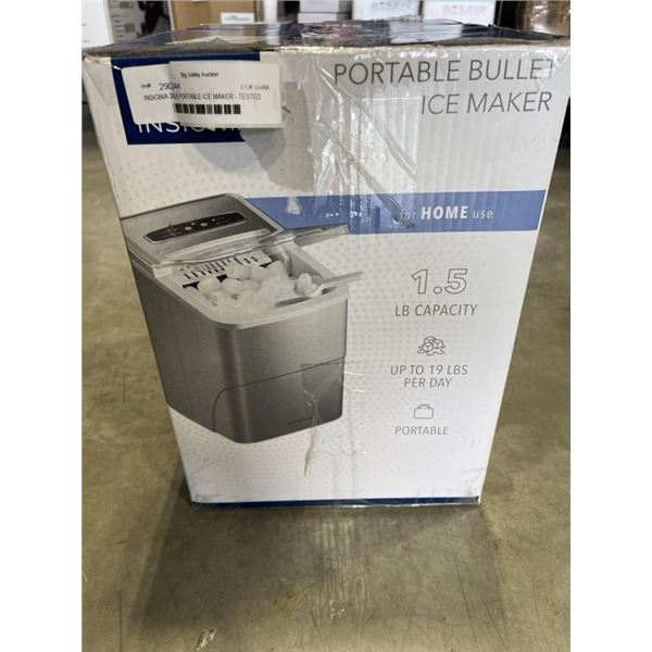 INSIGNIA 26LB PORTABLE ICE MAKER - TESTED WORKING, RETAIL $199