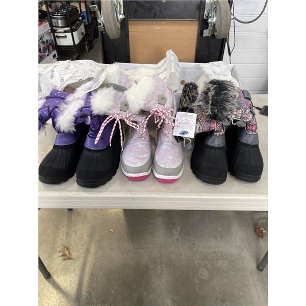 3 NEW PAIRS OF KID SIZE 5 BOOTS