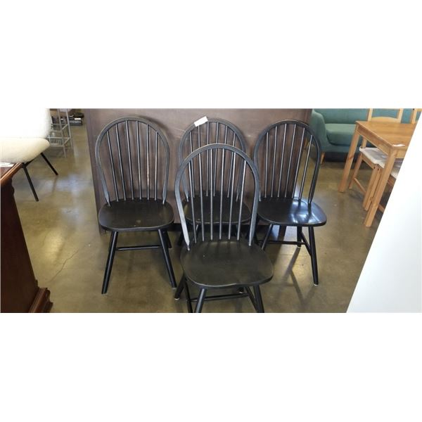 4 SPINDLE BACK CHAIRS