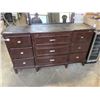 Image 3 : ASHLEY FURNITURE MILLENIUM SERIES 9 DRAWER DRESSER, TOP HAS BEEN REFINISHED