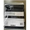 Image 2 : BRAND NEW BLACK BAMBOO LUX ULTRA SOFT QUEENSIZE SHEET SET - COOLING AND HEALTHCARE APPROVED - EXTRA 