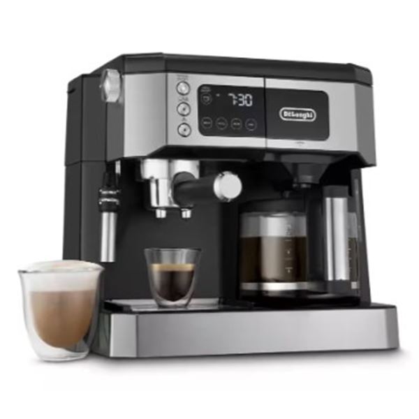 DE'LONGHI ALL IN ONE COMBINATION COFFEE AND ESPRESSO MACHINE - TESTED WORKING, RETAIL $349