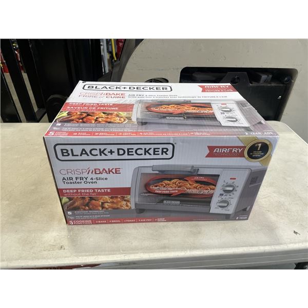 BLACK AND DECKER 4-SLICE AIR FRY TOASTER OVEN - TESTED WORKING, RETAIL $179