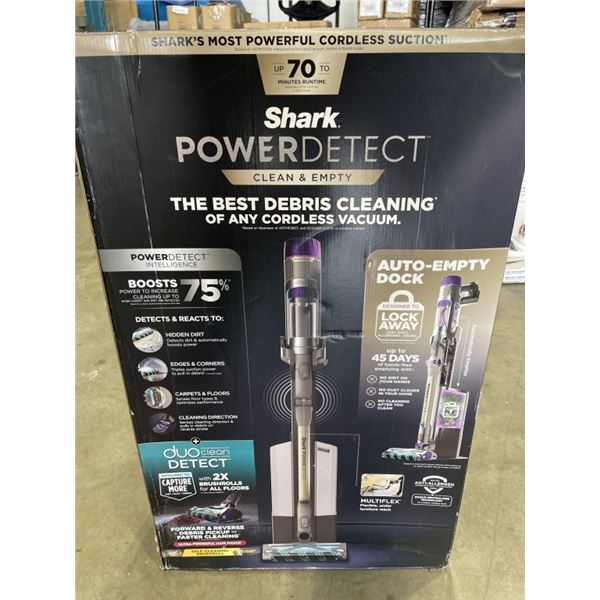 SHARK POWER DETECT CLEAN AND EMPTY CORDLESS STICK VACUUM - TESTED WORKING, RETAIL $749
