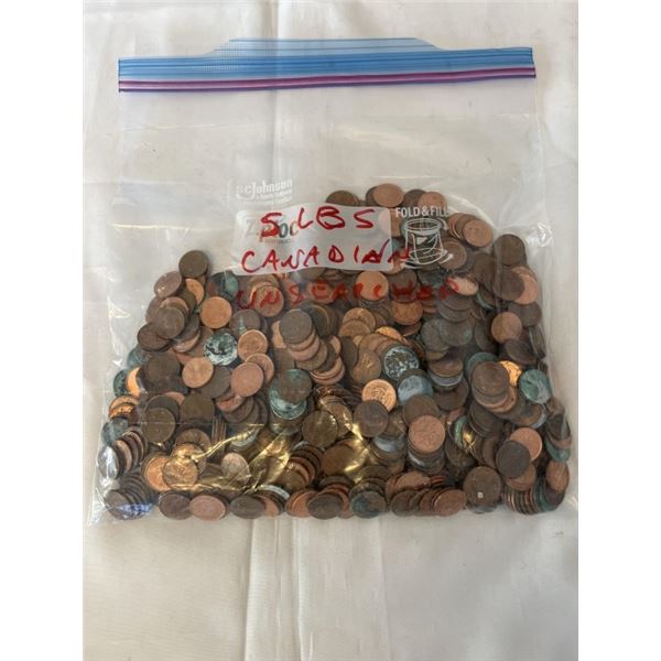 5 LBS CANADIAN PENNIES