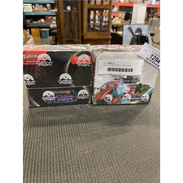 2 BOXES UNAUTHENTIC *NOT REAL* POKEMON CARDS
