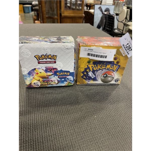 2 BOXES UNAUTHENTIC *NOT REAL* POKEMON CARDS