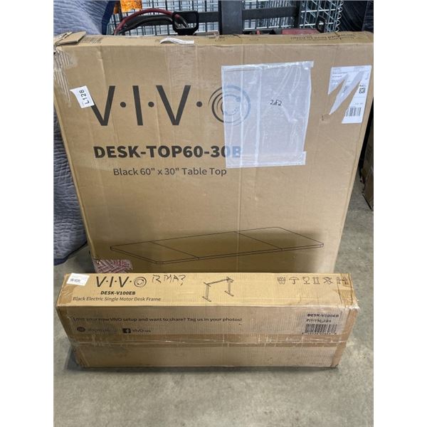 BLACK ELECTRIC 60 X 30 SIT TO STAND DSK WITH BLACK ELECTRIC SINGLE MOTOR FRAME