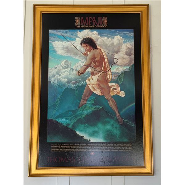Maui The Hawaiian Demigod Artwork by Thomas Christian Wolfe, 27" x 40", Framed