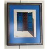 Image 1 : Blue Door Artwork by Lentine, 15" x 12", Framed & Matted
