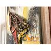 Image 3 : Original Artwork on Canvas, Bullfight Mixed Media by Ernie Ransom, 30" x 48" Framed
