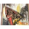 Image 7 : Original Artwork on Canvas, Bullfight Mixed Media by Ernie Ransom, 30" x 48" Framed