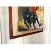 Image 9 : Original Artwork on Canvas, Bullfight Mixed Media by Ernie Ransom, 30" x 48" Framed