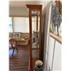 Image 11 : Wooden Locking Curio Cabinet w/ Glass Door & Shelves 40" x 12" x 77"H (contents not included)