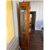 Image 14 : Wooden Locking Curio Cabinet w/ Glass Door & Shelves 40" x 12" x 77"H (contents not included)