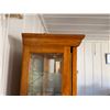 Image 15 : Wooden Locking Curio Cabinet w/ Glass Door & Shelves 40" x 12" x 77"H (contents not included)