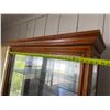 Image 16 : Wooden Locking Curio Cabinet w/ Glass Door & Shelves 40" x 12" x 77"H (contents not included)